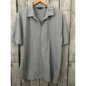 vince Large Mens Striped Shirt 100% Cotton Coastal Classic Preppy